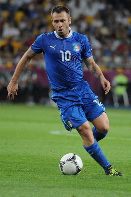 Antonio Cassano v drese Talianska na EURO 2012
